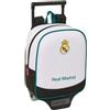 Safta - Zaino per la scuola con ruote del Real Madrid, equipaggiamento 26/27, zaino rimovibile con carrello incluso, altezza 54 cm, fissaggio, carta d'identità, maniglia superiore, resistente, misure