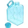 POPETPOP Bottiglia Sportiva Quadrata da 1000ml in Plastica Blu | Grande Capacità, Uso Pratico, Forma Rettangolare, per Attività All'aperto e Ufficio, Bevuta Comoda