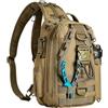 Generic Zaino da pesca compatto con canna da pesca e porta attrezzi da trekking | Borsa a tracolla leggera per uomo e donna, per sport all'aria aperta, pesca, caccia, trekking