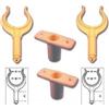 PARACHINISHOP Kit Coppia SCALMI E BOCCOLE Barca in DERLIN Colore «Avorio» PORTASCALMI ACCESSOR