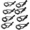 PHENOFICE 40 Pezzi Kit Anelli estremità Canna da Pesca, Acciaio Inox Nero | Ricambio Rapido e Portatile, Resistenza alla Corrosione, Accessorio Professionale per Canna da Traina e Mare