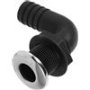 HOMOCONO Valvola Ombrinale Marina Nera in Nailon per Scafo Barca | Outlet Port e Marine Equipment, Tenuta, Resistente All'usura, Connettore Thru-hull