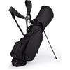 Generic Sacca da Golf con Cavalletto Durevole, Nero | Regolabile, Borsa da Golf con Tracolla, per Campo Pratica