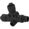 YDuupxe Connettore NMEA 2000 T 3 Porte 5 Pin Filettatura M12 IP67 | Struttura in ABS+metallo, Resistente All'olio e All'acqua di Mare, per Reti Lowrance Simrad, Facile Espansione della