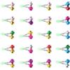 NIYANGLE 20 Pezzi Campanelli Allarme per Canna da Pesca Fish Rod Alarm Bells Doppio Campanello in Plastica e Rame Allarme Abboccata per Canna da Pesca