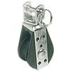 BOZZELLO INOX 1 PULEGGIA CON CAVALLOTTO GIREVOLE 22x6 VIADANA ACCESSORI BARCA VELA NAUTICA