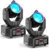 Osusuent 2PCS Teste Mobili Beam RGBW da 30W 3 in 1, Effetto Chase con Striscia Luminosa d-mx512 Attivabile dal Suono con Telecomando per DJ Festa Club Matrimonio Palco Spettacolo