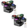 Osusuent Mini LED Moving Head 120W Teste Mobili Luci Palcoscenico con Telecomando,RGBW Beam Stage Light 4 Bracci Effetto Palla Magica,DMX512 Luci da Discoteca Palco per DJ Bar Club Festival Matrimonio,2 PCS