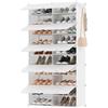 SONGMICS Scarpiera, Scaffale Modulare a 10 Scomparti per 40 Paia di Scarpe da Ingresso, con Sportelli, Telaio in Acciaio e Ripiani in Plastica, Camera da Letto, Bianco Nuvola LPC035W02