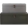 House Doctor - Baule Metal - Grigio - metallo laccato