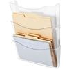 Rubbermaid Set di cartelle da parete espandibili a tre tasche, infrangibile, trasparente (65976)