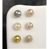 Sparkling Fancy Diamonds Lotto Diamanti Naturali 0.17ct Taglio Rosa Rotondo 6 Pezzi Mix Colore