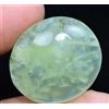 Gemsmyriad 100% Naturale Africano Verde Prehnite 60.00 Certificato Interno Nero Hair Gemma