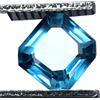 Naturale Certificato 4.00 KT Babbo Natale Maria Asscher Taglio Blu Acquamarina