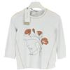 Vicario Cinque T-Shirt Donna Piccolo Rivestito Anteriore 3/4 Maniche Girocollo