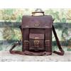 Fatto a mano Handmade Leather Vintage Messenger Satchel Uomo Laptop Scuola Ufficio Marrone