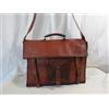 Fatto a mano 18"X14" Men Large Borsa Laptop Vintage In Pelle Marrone Portadocumenti