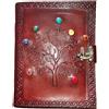 Fatto a mano 7X10 Albero Della Vita Seven Pietra Premium Handmade Journal Antico Disegni 200