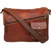 Fatto a mano Handmade Borsa Laptop Vintage In Pelle Marrone Borsa A Tracolla In Cuoio