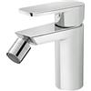 MAMMOLITI Marco Mammoliti | Miscelatore Rubinetto Bidet Monocomando Maibel Cromo in Ottone con Asta Saltarello e Piletta, Rubinetto Soft Square, 14,2x13,8x4,5cm