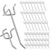 Teogneot 50pcs Ganci Singoli per Pannelli Forati Lunghi Ganci per Pannello Forato per Negozio in Metallo Ganci per Perboard in Acciaio al Carbonio (3.5cm，8.5cm)