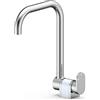 MAMMOLITI Marco Mammoliti | Miscelatore Lavello Cucina Monocomando Sottofinestra Nainty Cromo con Bocca Reclinabile, 34x24x6cm