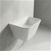 Zulli HOMEDESIGN Lavabo Lavatoio Galassia Meg11 65x45 Bianco in Ceramica Lucida, Made in Italy - Lavatoio Filo Muro Ampio Arredo Bagno Design Contemporaneo - Vasca per Lavanderia Resistente - Facile da Pulire (65x45)
