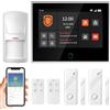 Wolf Guard antifurto allarme casa domestico con touch screen da 7 pollici, sistema di sicurezza intelligente 4G + WiFi con controllo tramite app Tuya, rilevatore di movimento (WT4F-B)