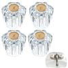 Yenblow 4 maniglie per rubinetto della vasca da bagno, manopole di ricambio per rubinetto del lavandino del bagno caldo e freddo, con viti, diametro del foro interno di 8 mm, compatibili con rubinetti Delta