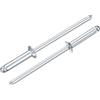 QUARKZMAN 50Pcs 1/8x1/2 Rivetti A Testa Svasata Con Mandrino In Acciaio Zincato, Rivetti Ciechi In Acciaio Al Carbonio Zincato, Colore Argento