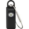 Faas Allarme tascabile ricaricabile - 130 dB Allarme personale portachiavi per autodifesa - Pulsante di emergenza con luce LED e modalità stroboscopica, allarme di sicurezza per donne (nero)