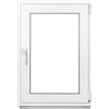 Framex Fenstiger Finestra Cantina PVC 60x80 cm Bianco Anta-Ribalta DIN Destra | Doppio Vetro 32 mm, Larghezza x Altezza: 600 x 800 mm, per Cantina, Garage, Casetta da Giardino e Ripostiglio