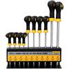 maryse Set Brugole 10 Pezzi - Chiavi Torx a T con Supporto Metallico da Parete | Acciaio CR-V, punte resistenti e professionali, misure T9-T50, impugnatura soft grip, per auto, moto e fai da te