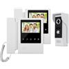 QttyElok 4.3'' TFT Videocitofono Citofono Campanello Sistema 2 Monitors + 700TVL IR Night Vision Camera Campanello Impermeabile 100 Metri