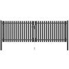 vidaXL Cancello per Recinzione da Giardino in Acciaio 400x100 cm Antracite