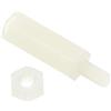 PATIKIL 40pz M3 Distanziale Viti Nylon PCB Distanziali Dadi 15mm+6mm Bianco | Esagonale, per Schede Madri Computer Custodie Circuito Schede Elettronica