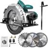 Victool Sega circolare professionale, potenza 1200 W, lama circolare da 185 mm, profondità di taglio 65 mm, con lame in metallo duro 24T/40T/60T, 5200 giri/min, taglio obliquo da 0 a 45°