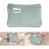 QEEROYO Borsa Acqua Calda Elettric, Borsa Acqua Calda Elettrica Con Morbida Fodera in Peluche Lunga Durata Risparmia Elettricità, per Acqua Calda, Spegnimento Automatico, Borsa Vuota, Verde