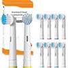 Aovgalior Set di 10 testine morbide per spazzolino da denti, adatte per Pro 3000, D12, Vitality, Genius X, Triumph, Trizone, compatibili con testine di ricambio per spazzolini elettrici Oral-B, EB60, colore