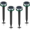 chujayng 4Packs Professional Solare Repellente per Talpe Ultrasuoni,Ultrasuoni per Anti Talpa con Impermeabile,Dissuasori per talpe,Repellente per Scaccia talpe
