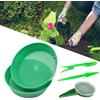YouXiaor Setaccio da Giardino, 3PCS Sabbia Setaccio Colino da Giardino Strumento con Setaccio per Terreno in Plastica per Giardino Sabbia Pavimento Sabbia Terra Colino a Rete (Verde)