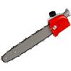 IMJ-Global Tastina Accessorio Adattatore da decespugliatore a Motosega, 9 Denti, Tubo Ø28 mm, con Catena 3/8, Barra Guida 12