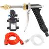 Bediffer Idropulitrice ad alta pressione Pompa acqua a spruzzo Kit tubo flessibile per auto Detergente potente per auto 80W 12V Portatile 130PSI,strumenti per la pulizia