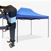 MADELUX Gazebo certificato IGNIFUGO pieghevole acciaio portatile estendibile richiudibile estensibile per fiere eventi stand chiosco tenda tendone mercato mercatino (laterali esclusi) (Blu, 3x4,5m)