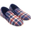 La Pantoufle du Berry Charentaises Estate Mista Made in France Taglia 36-53 - Charentaise Confortevole Leggero Interno/Esterno, Suola Antiscivolo Feltro, Pantofole Calde, Cotone, Lana, Charentaise Blu/Rosso/Bianco
