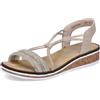Rieker Sandali Donna V3671, Numero:38 EU, Colore:Beige