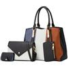 DORRISO Moda 3 Pezzi Set Donna Borsa a Mano Elegante Borsa a Tracolla Borsetta con Piccola Borsa PU Pelle Borse Tote per Viaggio Shopping Lavoro Quotidiano Donna Satchel Borse Messenger Nero