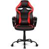 Drift DR50BL- Sedia da gioco professionale, pelle artificiale, braccioli imbottiti, pistone classe 4, sedile girevole, regolabile in altezza, cuscino lombare, colore nero/blu