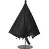 COLLBATH Mini ombrellone con base antivento e panno impermeabile per tavolo e patio, telaio in ferro nero da 50 cm, protegge telefoni e dispositivi da sole e pioggia