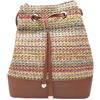 BATA Borsa con coulisse da donna in rafia naturale elegante e leggera | Tessuto in rafia, chiusura con coulisse, capienza ottimale, design raffinato per eventi serali